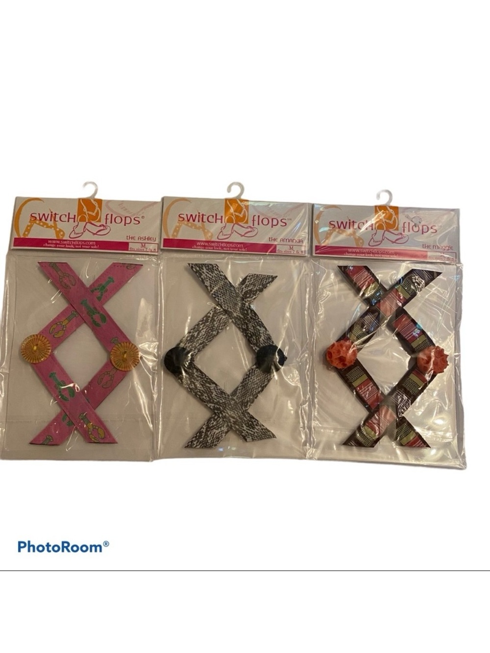 SWITCH FLOP STRAPS LINDSAY PHILLIPS NEW BUNDLE OF 3 size M Fits 7 & 8 NWT